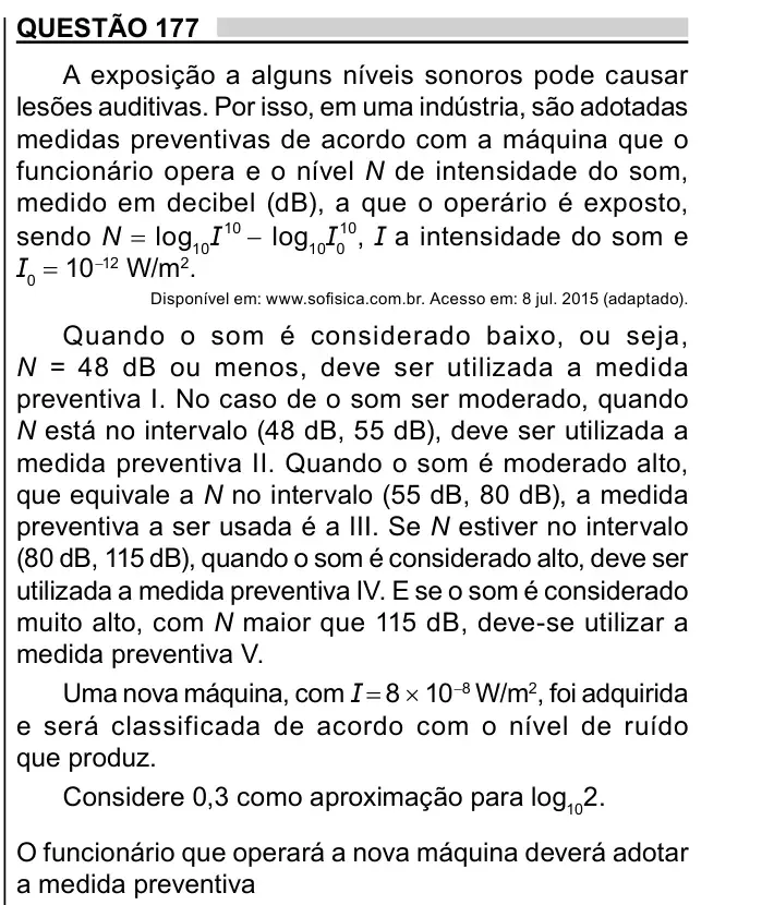Enunciado da questão 177 do ENEM 2023 Dia 2