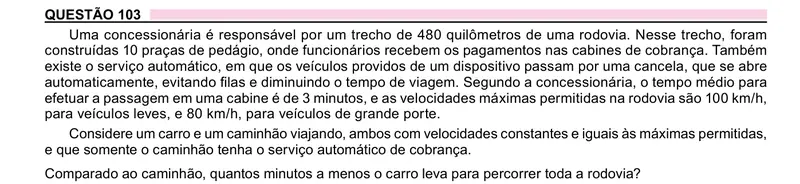 Enunciado da questão 103 do ENEM 2023 Dia 2