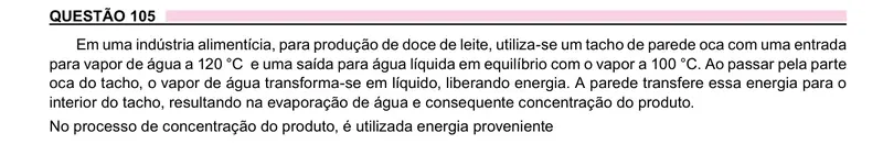 Enunciado da questão 105 do ENEM 2023 Dia 2