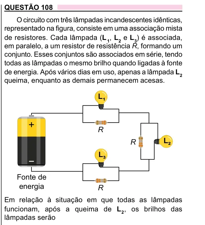 Enunciado da questão 108 do ENEM 2023 Dia 2