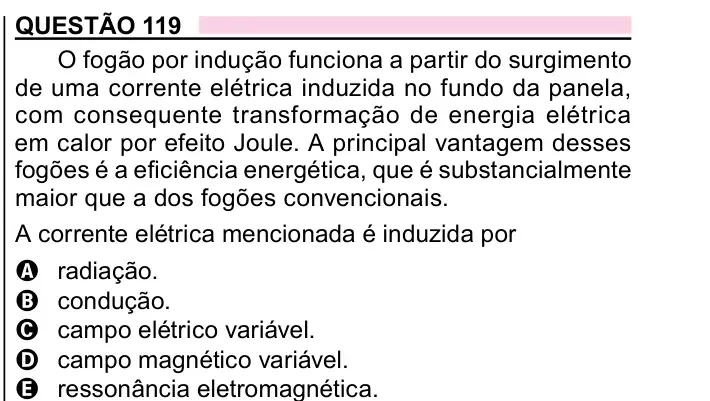 Enunciado da questão 119 do ENEM 2023 Dia 2
