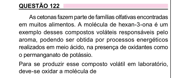 Enunciado da questão 122 do ENEM 2023 Dia 2