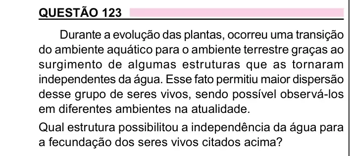 Enunciado da questão 123 do ENEM 2023 Dia 2