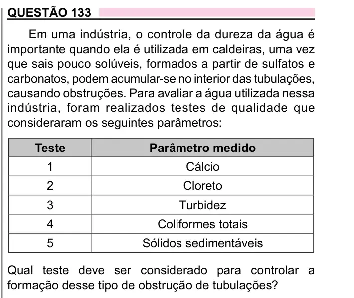 Enunciado da questão 133 do ENEM 2023 Dia 2