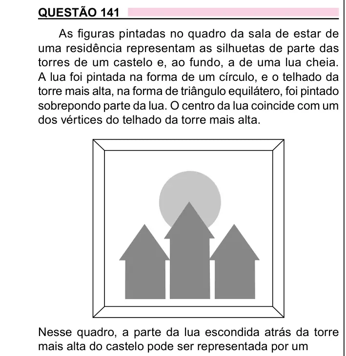 Enunciado da questão 141 do ENEM 2023 Dia 2