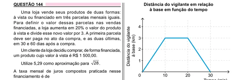 Enunciado da questão 144 do ENEM 2023 Dia 2