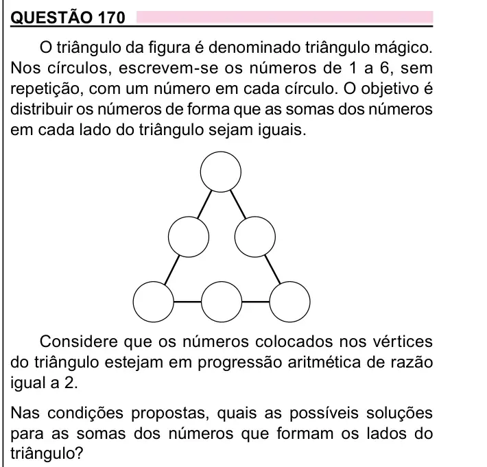 Enunciado da questão 170 do ENEM 2023 Dia 2