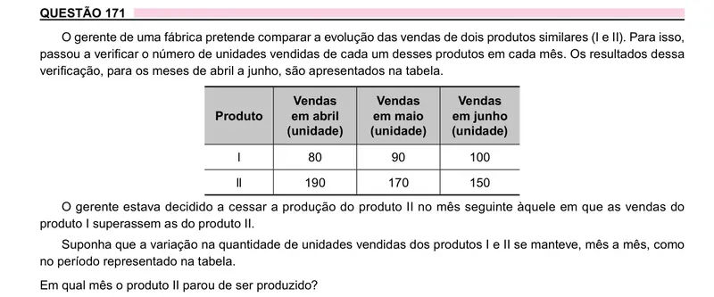 Enunciado da questão 171 do ENEM 2023 Dia 2