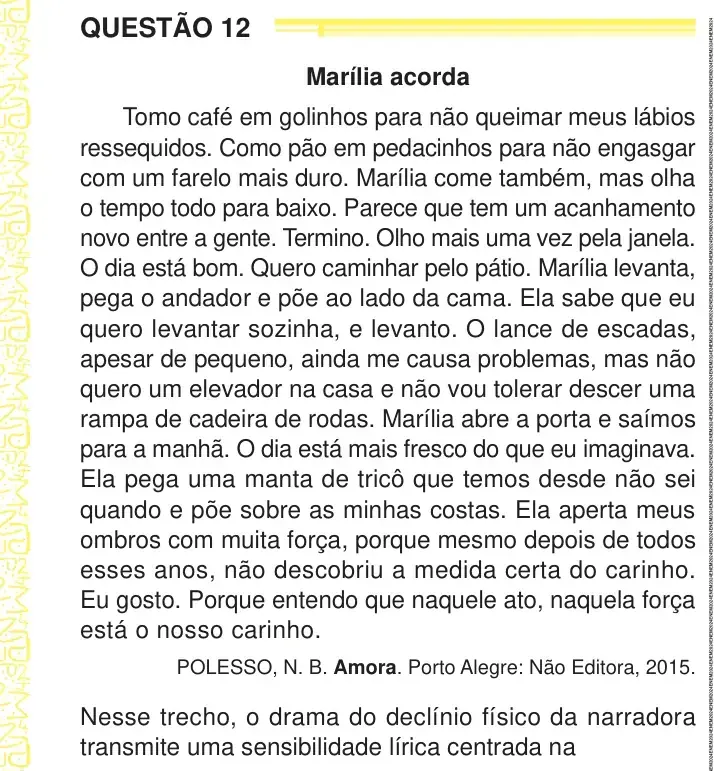 Enunciado da questão 12 do ENEM 2024 Dia 1