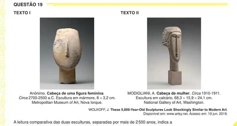 Enunciado da questão 19 do ENEM 2024 Dia 1