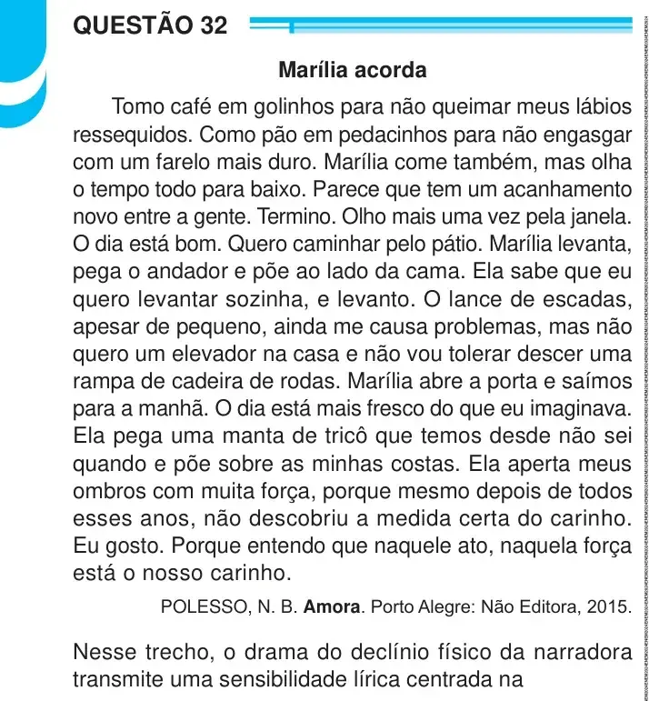 Enunciado da questão 32 do ENEM 2024