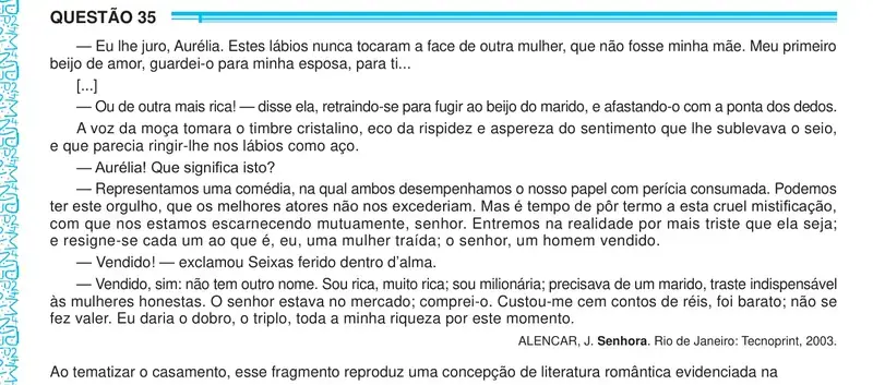 Enunciado da questão 35 do ENEM 2024