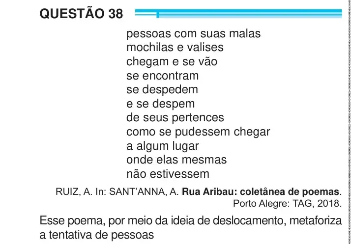Enunciado da questão 38 do ENEM 2024