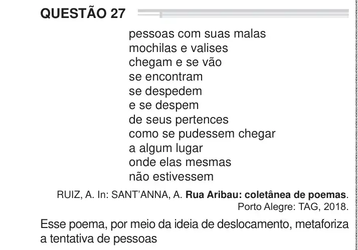 Enunciado da questão 27 do ENEM 2024 Dia 1