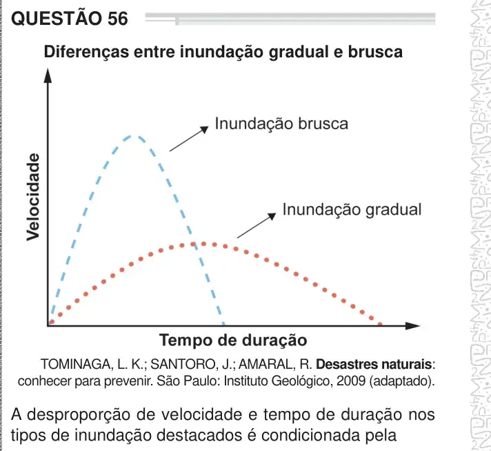 Enunciado da questão 56 do ENEM 2024 Dia 1