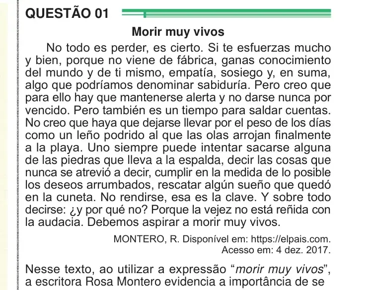 Enunciado da questão 1 do ENEM 2024 Dia 1