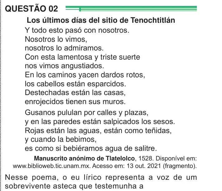 Enunciado da questão 2 do ENEM 2024 Dia 1