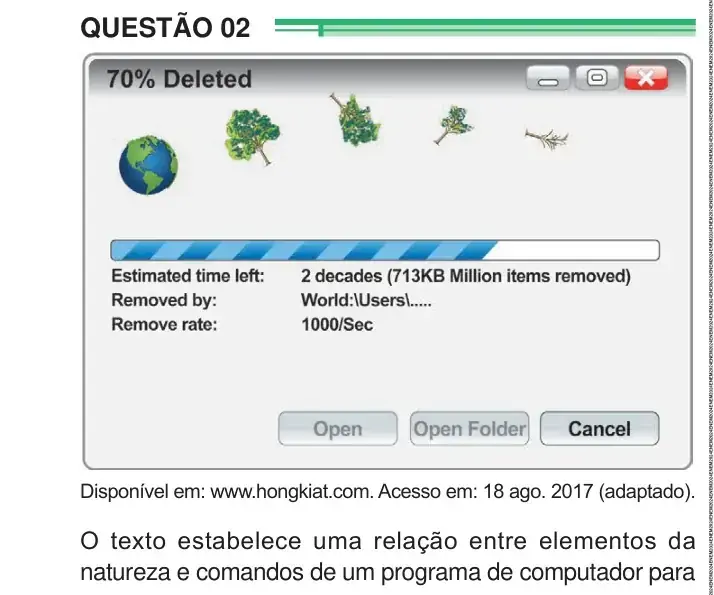 Enunciado da questão 2 do ENEM 2024