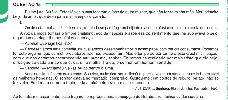 Enunciado da questão 15 do ENEM 2024 Dia 1