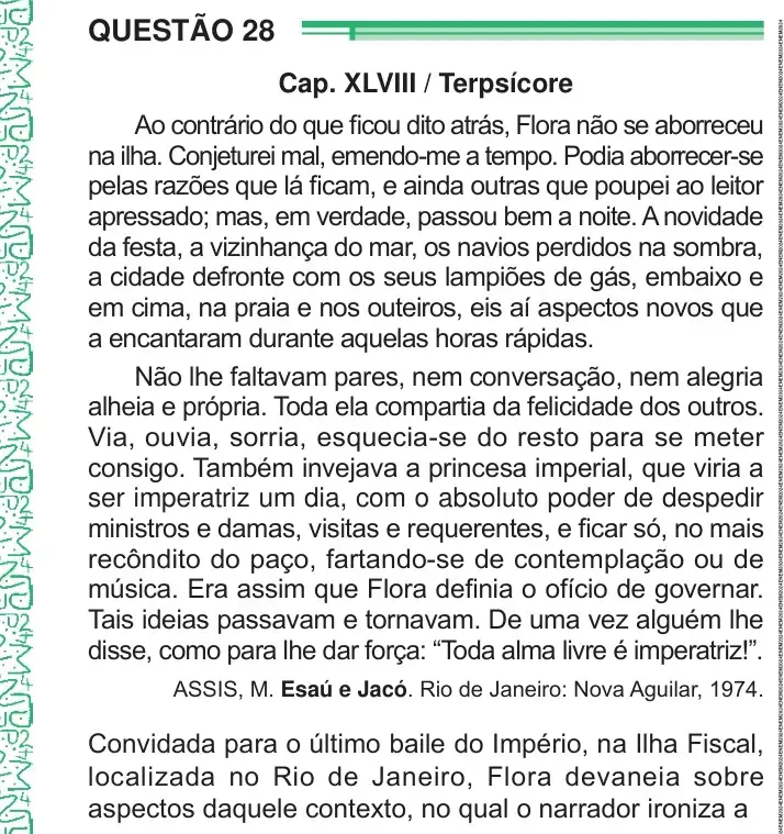 Enunciado da questão 28 do ENEM 2024 Dia 1