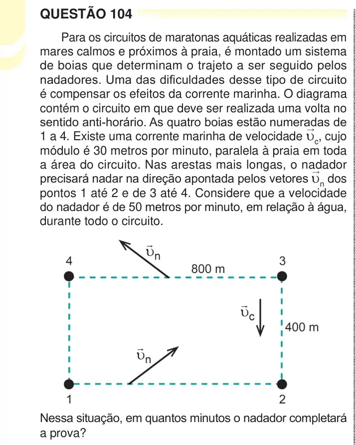 Enunciado da questão 104 do ENEM 2024 Dia 2