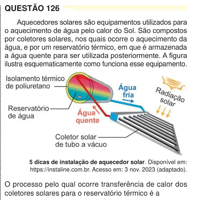 Enunciado da questão 126 do ENEM 2024 Dia 2