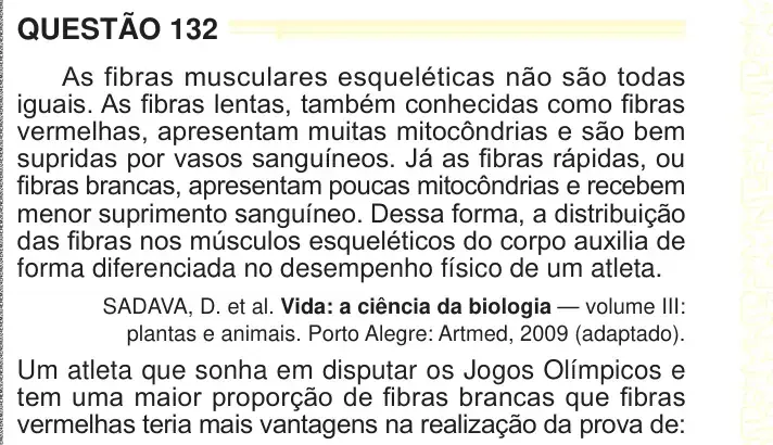 Enunciado da questão 132 do ENEM 2024 Dia 2