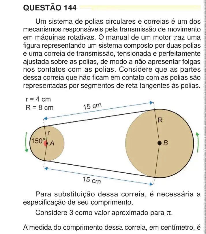 Enunciado da questão 144 do ENEM 2024 Dia 2