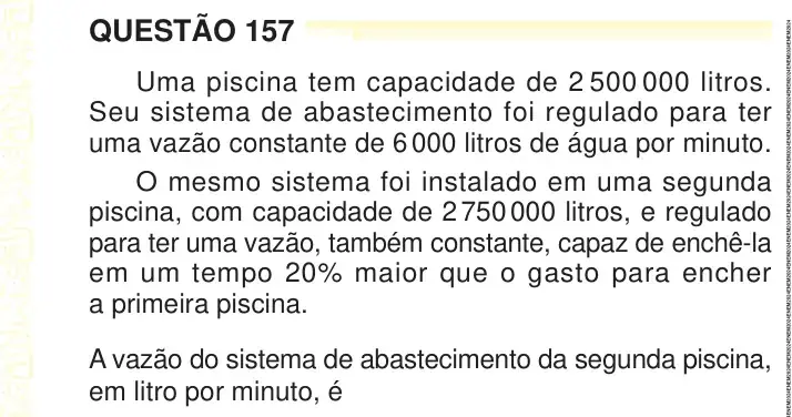 Enunciado da questão 157 do ENEM 2024 Dia 2