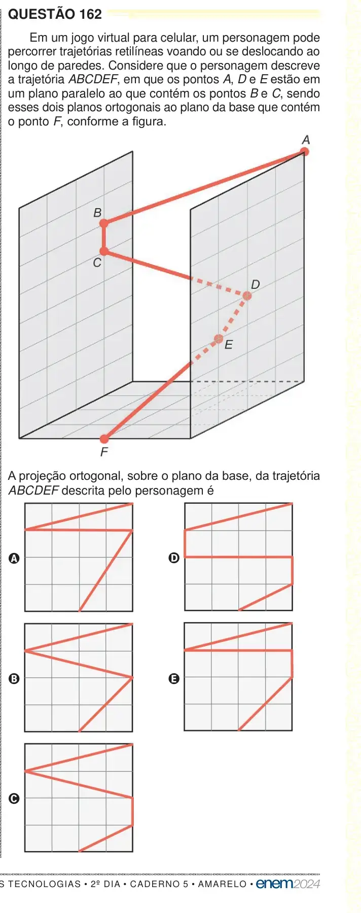 Enunciado da questão 162 do ENEM 2024 Dia 2