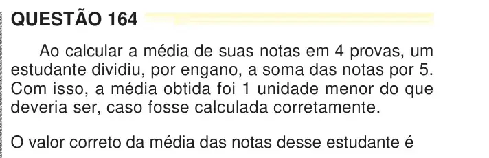 Enunciado da questão 164 do ENEM 2024 Dia 2