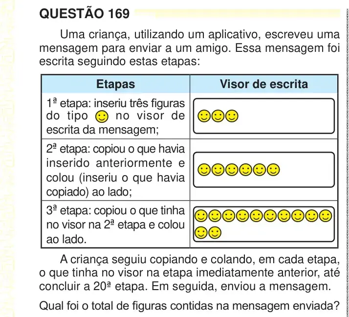 Enunciado da questão 169 do ENEM 2024 Dia 2