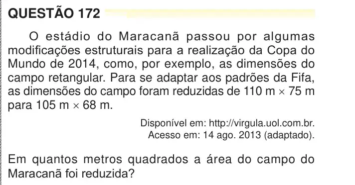 Enunciado da questão 172 do ENEM 2024 Dia 2