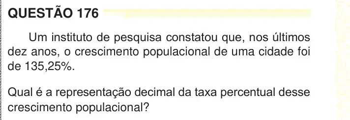 Enunciado da questão 176 do ENEM 2024 Dia 2