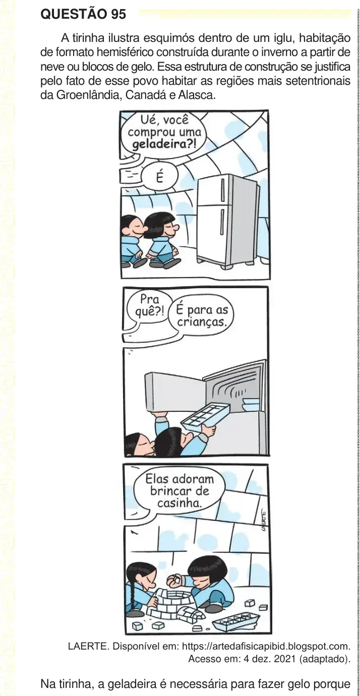 Enunciado da questão 95 do ENEM 2024 Dia 2