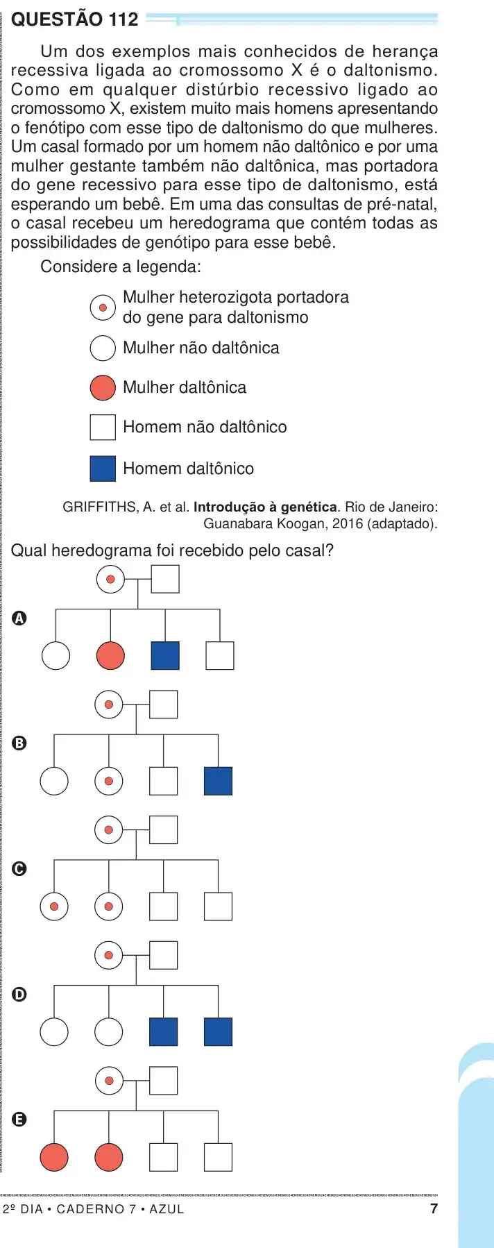 Enunciado da questão 112 do ENEM 2024