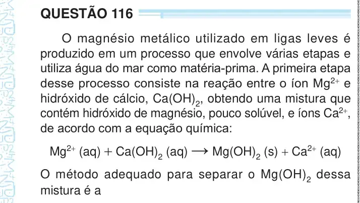 Enunciado da questão 116 do ENEM 2024
