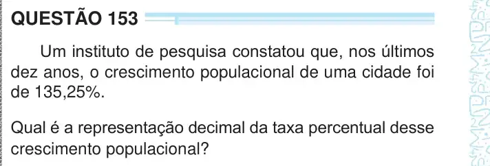 Enunciado da questão 153 do ENEM 2024