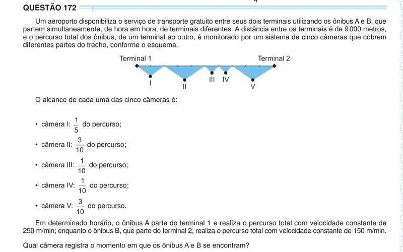 Enunciado da questão 172 do ENEM 2024
