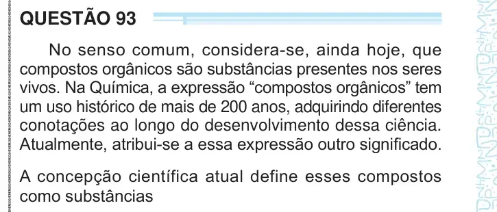 Enunciado da questão 93 do ENEM 2024