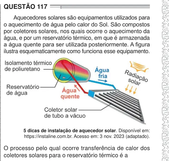 Enunciado da questão 117 do ENEM 2024 Dia 2