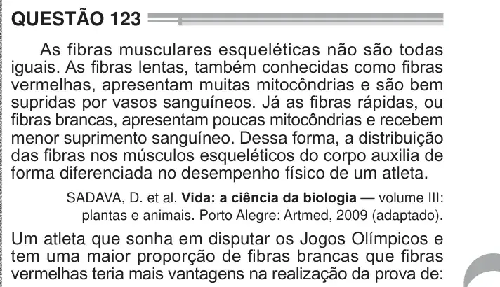 Enunciado da questão 123 do ENEM 2024 Dia 2