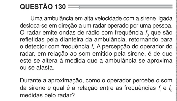 Enunciado da questão 130 do ENEM 2024 Dia 2