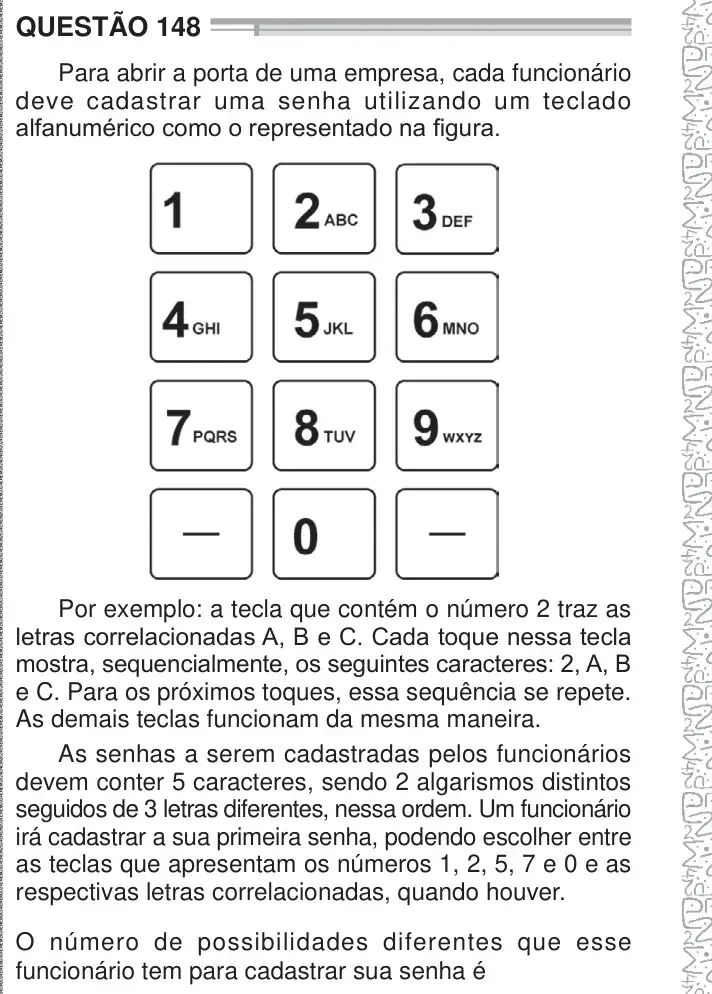 Enunciado da questão 148 do ENEM 2024 Dia 2