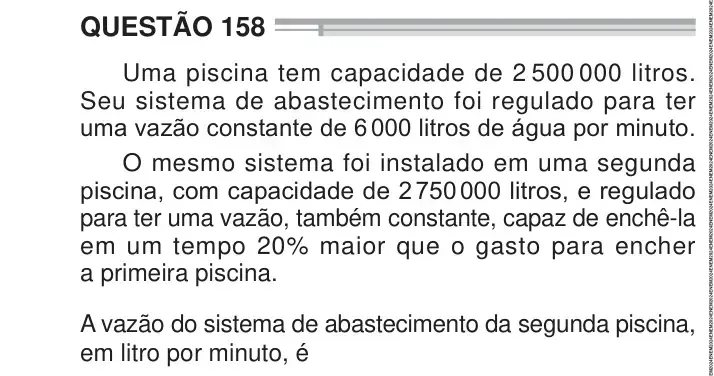Enunciado da questão 158 do ENEM 2024 Dia 2