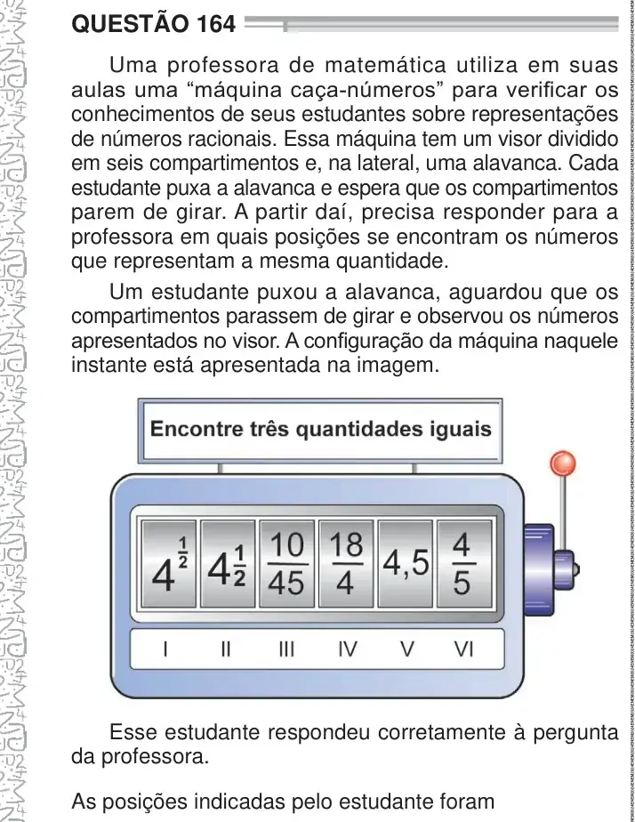 Enunciado da questão 164 do ENEM 2024 Dia 2