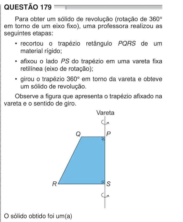 Enunciado da questão 179 do ENEM 2024 Dia 2