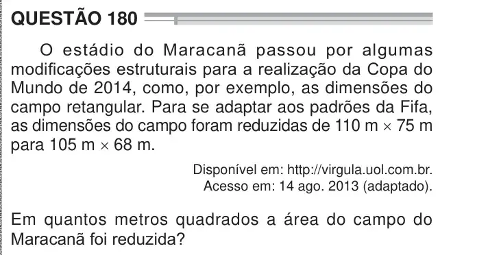 Enunciado da questão 180 do ENEM 2024 Dia 2