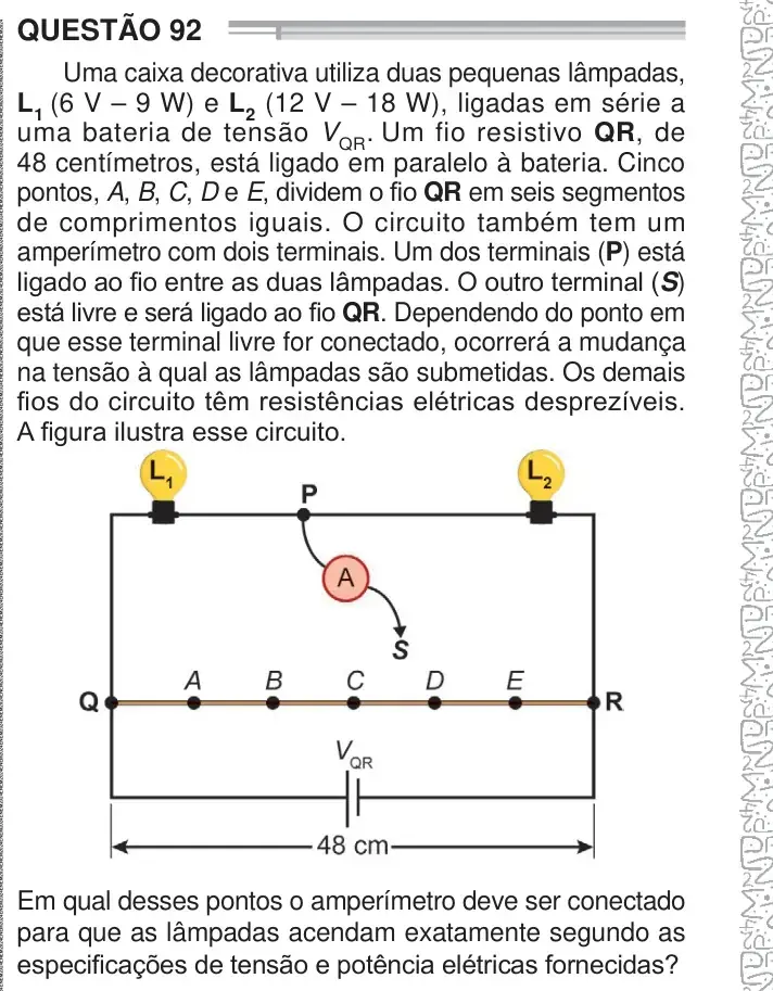 Enunciado da questão 92 do ENEM 2024 Dia 2