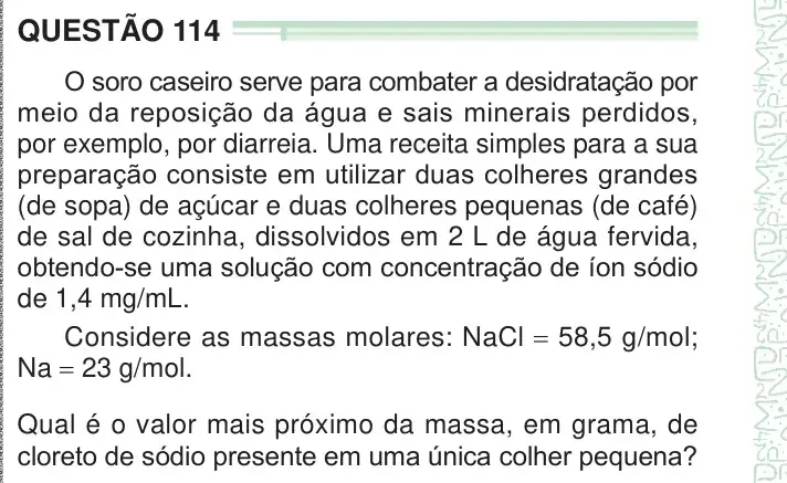 Enunciado da questão 114 do ENEM 2024 Dia 2
